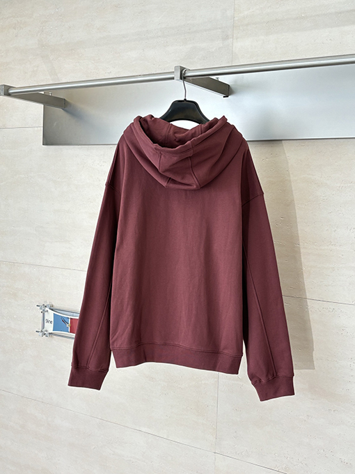 ロエベコピー ロゴ刺繍入りジップアップフード付きスウェットシャツジャケット