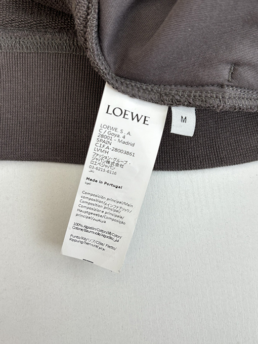 ロエベコピー ロゴ刺繍入りジップアップフード付きスウェットシャツジャケット