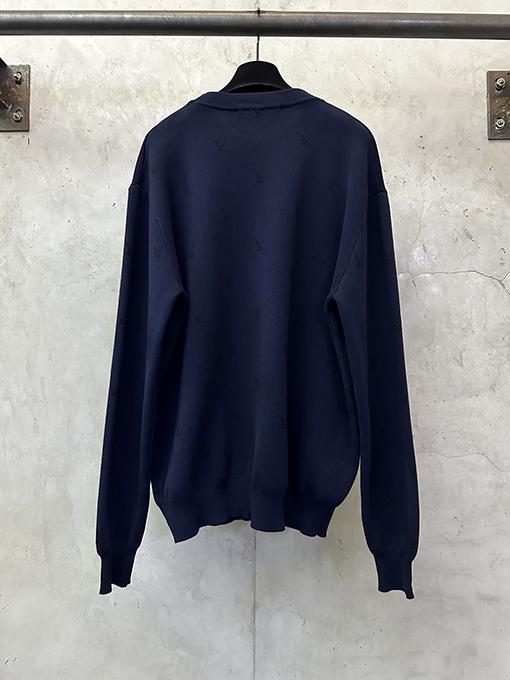 ルイヴィトン 動物刺繍ジャカードロゴニットウェア