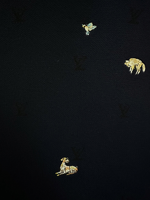 ルイヴィトン 動物刺繍ジャカードロゴニットウェア