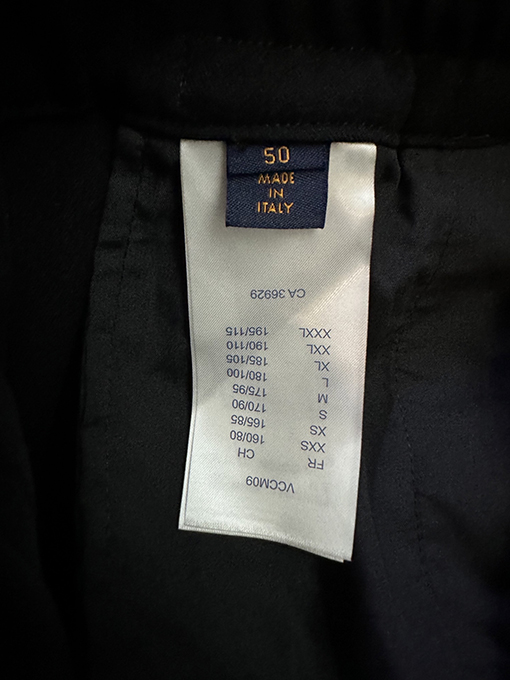 ルイヴィトン 手縫いのロゴ入りテックスポーツパンツ