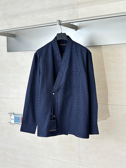 ルイヴィトン Nigo コラボレーションコレクション ポプリンVネックロングスリーブシャツ