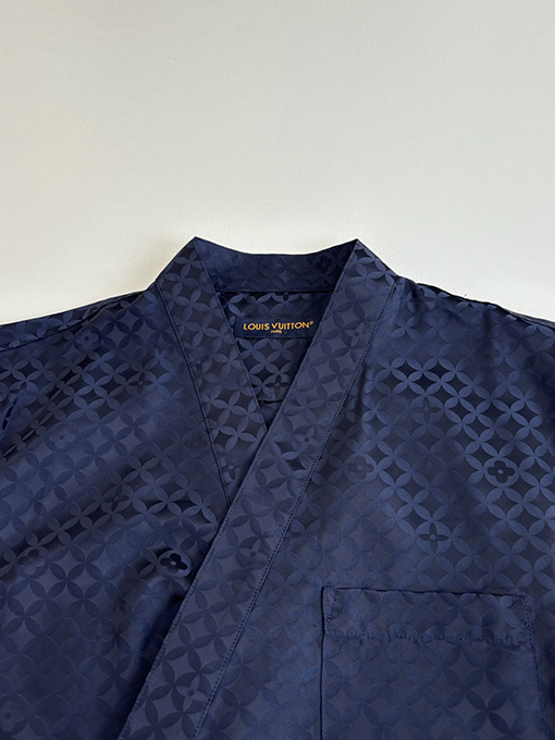 ルイヴィトン Nigo コラボレーションコレクション ポプリンVネックロングスリーブシャツ