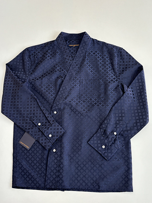 ルイヴィトン Nigo コラボレーションコレクション ポプリンVネックロングスリーブシャツ