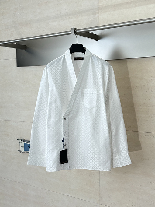 ルイヴィトン Nigo コラボレーションコレクション ポプリンVネックロングスリーブシャツ