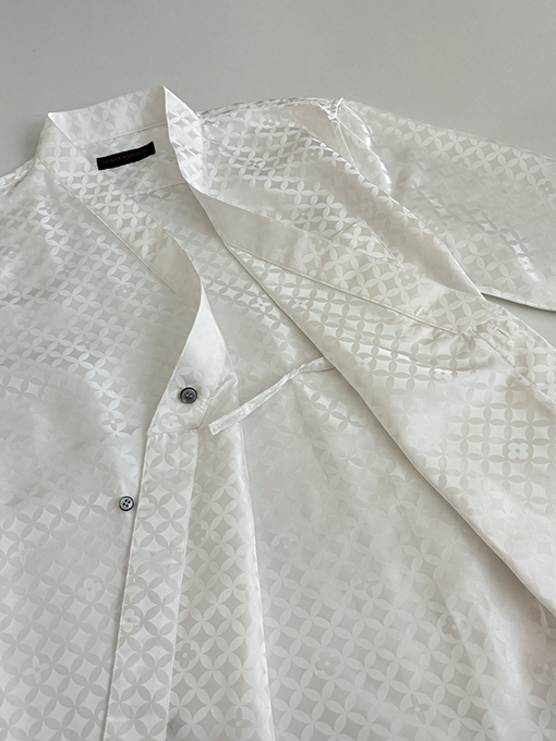 ルイヴィトン Nigo コラボレーションコレクション ポプリンVネックロングスリーブシャツ