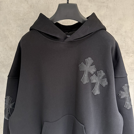 クロムハーツ クロス柄フード付きスウェットシャツ