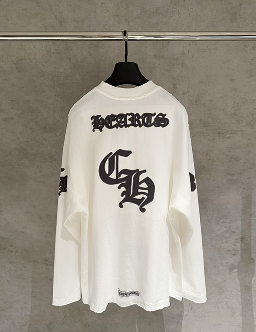 クロムハーツコピー アップリケ刺繍長袖スウェットシャツ