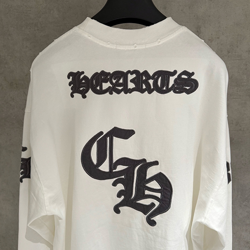 クロムハーツコピー アップリケ刺繍長袖スウェットシャツ