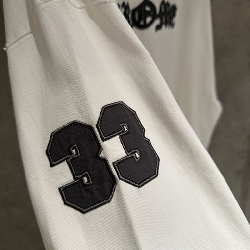 クロムハーツコピー アップリケ刺繍長袖スウェットシャツ