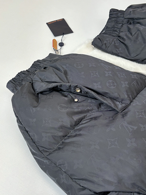 ルイヴィトン スキーシリーズ オールオーバージャカードラムウールフード付きコットンジャケット