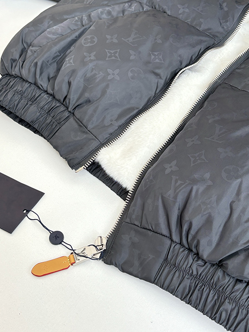 ルイヴィトン スキーシリーズ オールオーバージャカードラムウールフード付きコットンジャケット