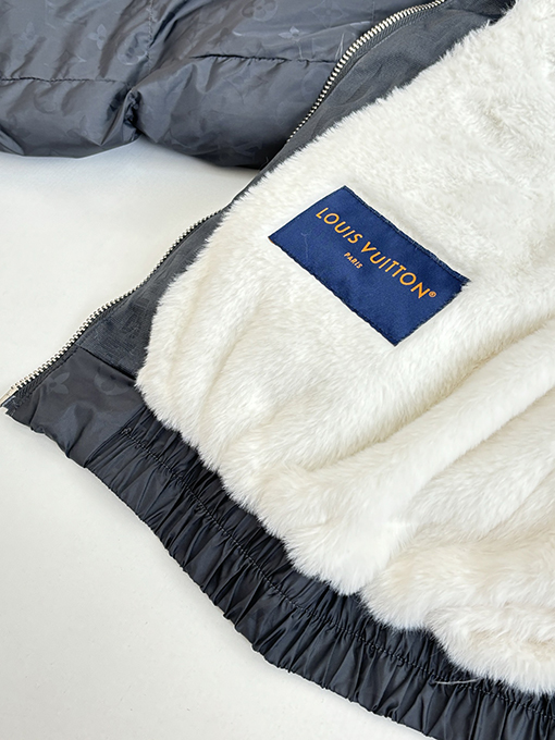 ルイヴィトン スキーシリーズ オールオーバージャカードラムウールフード付きコットンジャケット