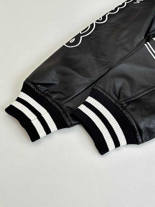 ルイヴィトン NBAコラボレーション テリークロス 刺繍 ブラック パッチワーク ベースボールジャケット