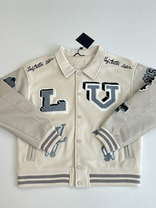 ルイヴィトンコピー バッグスバニーの刺繍りタオルウールベースボールジャケット