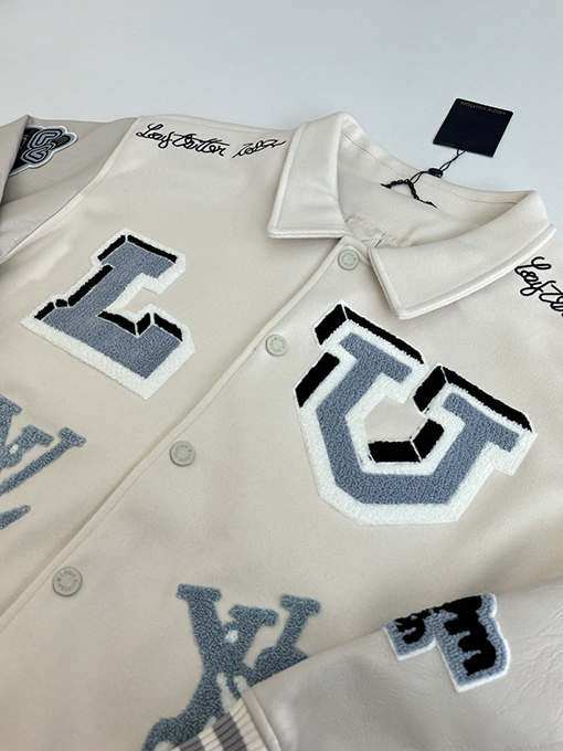 ルイヴィトンコピー バッグスバニーの刺繍りタオルウールベースボールジャケット