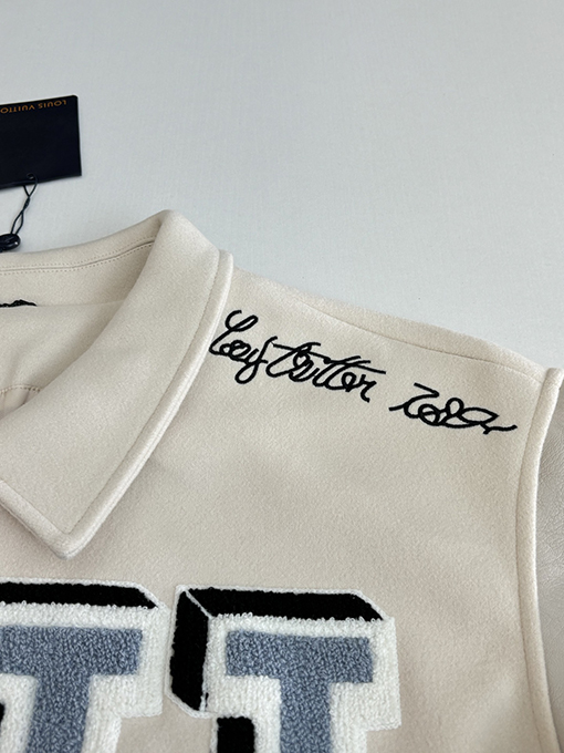 ルイヴィトンコピー バッグスバニーの刺繍りタオルウールベースボールジャケット