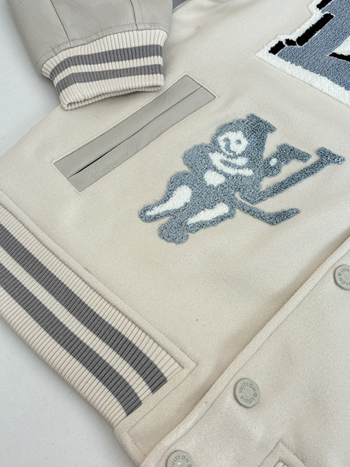 ルイヴィトンコピー バッグスバニーの刺繍りタオルウールベースボールジャケット