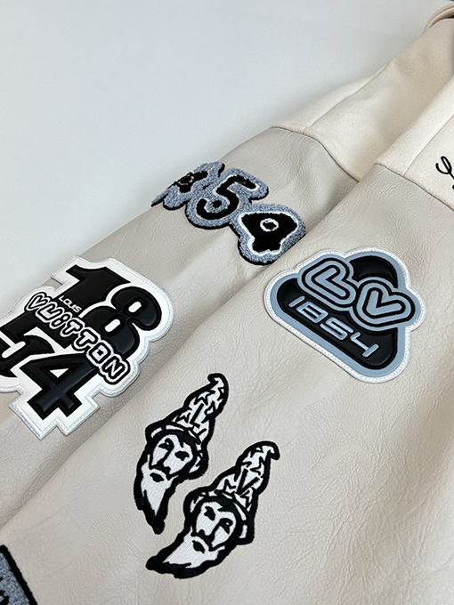 ルイヴィトンコピー バッグスバニーの刺繍りタオルウールベースボールジャケット