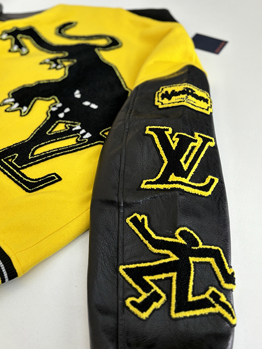 ルイヴィトン ブラックパンサーのモノグラム入りベースボールジャケット