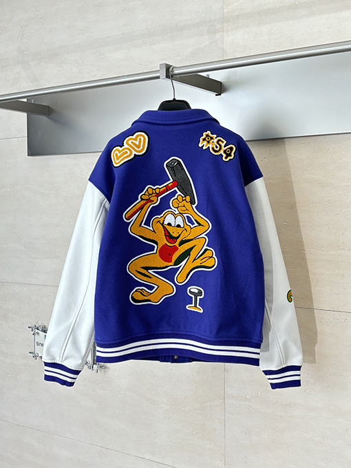 ルイヴィトンスーパーコピー タオル刺繍の文字カエルベースボールジャケット