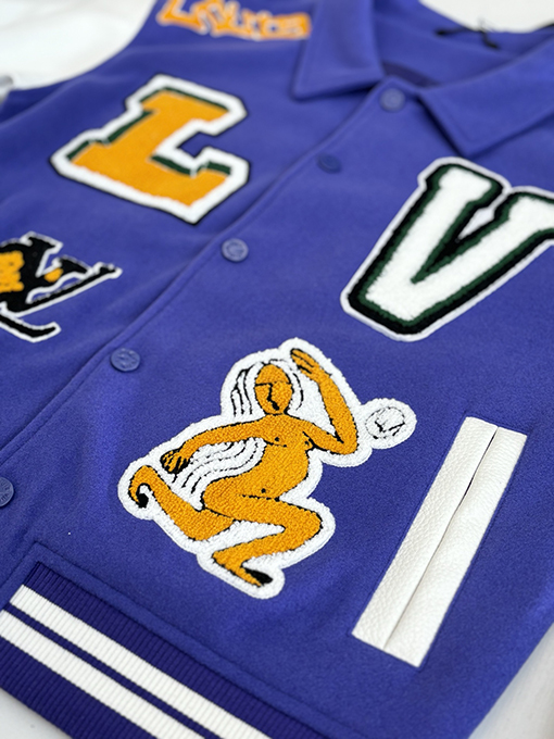 ルイヴィトンスーパーコピー タオル刺繍の文字カエルベースボールジャケット