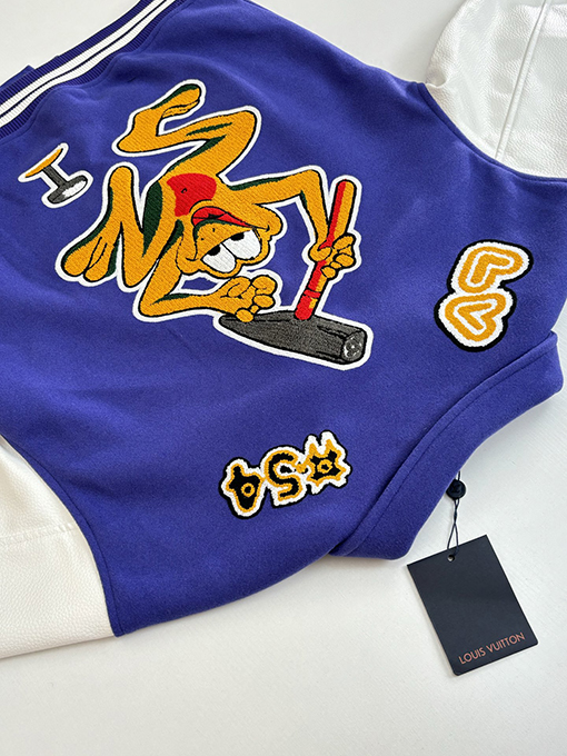 ルイヴィトンスーパーコピー タオル刺繍の文字カエルベースボールジャケット