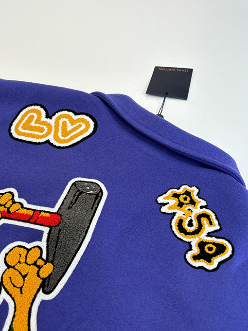 ルイヴィトンスーパーコピー タオル刺繍の文字カエルベースボールジャケット