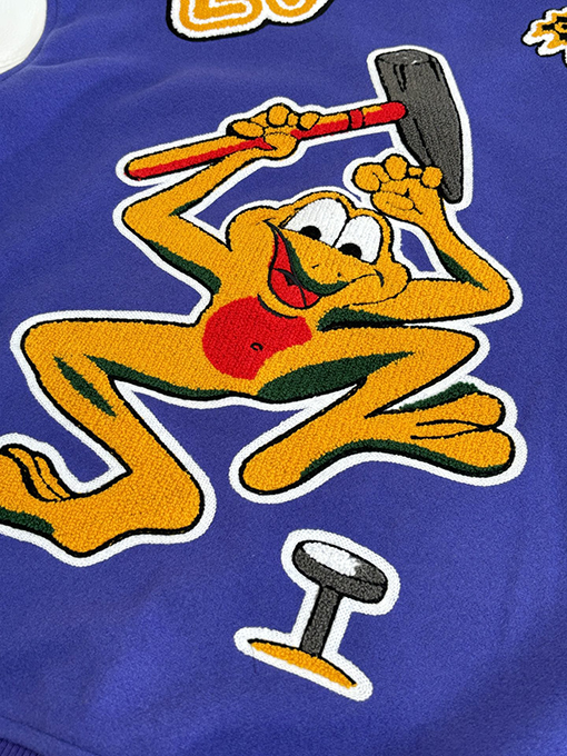 ルイヴィトンスーパーコピー タオル刺繍の文字カエルベースボールジャケット