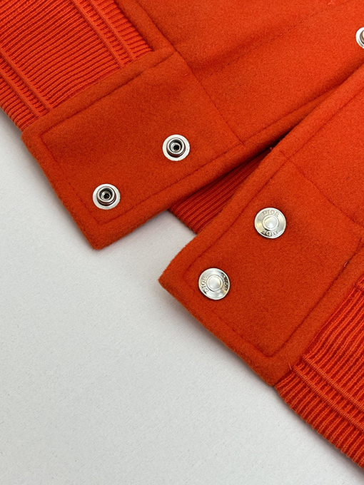 ディオール Tears コラボレーションのヘビーデューティー刺繍ビーズアップリケ刺繍ウール＆レザーベースボールジャケット