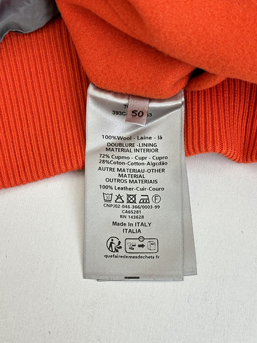 ディオール Tears コラボレーションのヘビーデューティー刺繍ビーズアップリケ刺繍ウール＆レザーベースボールジャケット