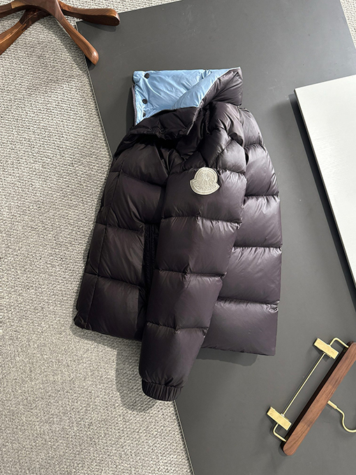 モンクレール Dervox ブルー ファットボーイ オーバーオール ショートパーカー ダウンジャケット