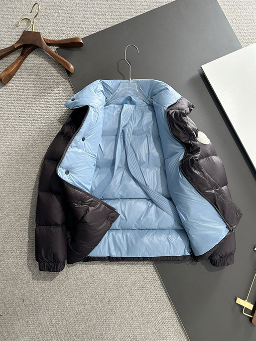 モンクレール Dervox ブルー ファットボーイ オーバーオール ショートパーカー ダウンジャケット