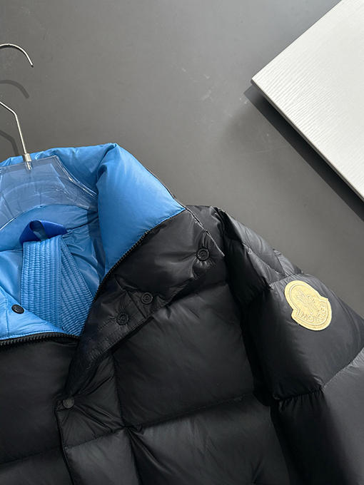 モンクレール Dervox ブルー ファットボーイ オーバーオール ショートパーカー ダウンジャケット