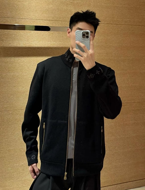 ルイヴィトン モノグラムウールニットカーディガン