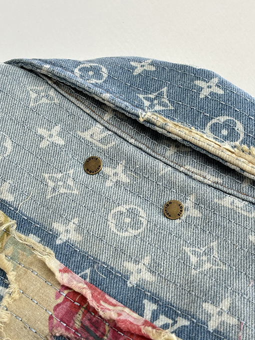 ルイヴィトンスーパーコピー フローラルローズアップリケデニムコットンジャケット