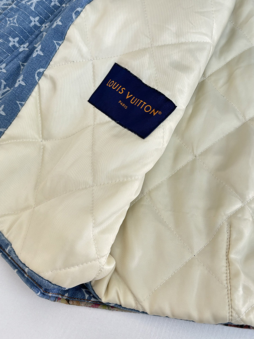 ルイヴィトンスーパーコピー フローラルローズアップリケデニムコットンジャケット