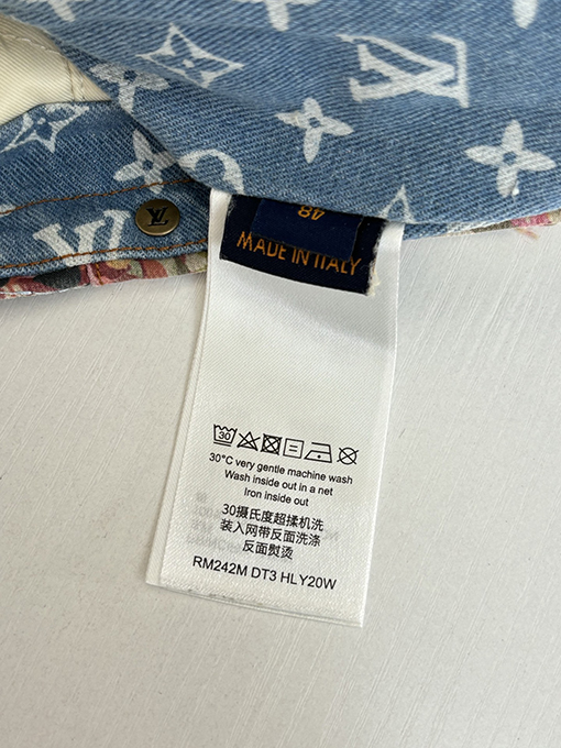 ルイヴィトンスーパーコピー フローラルローズアップリケデニムコットンジャケット