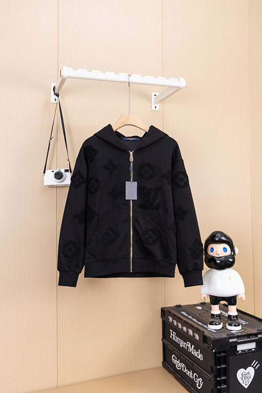 ルイヴィトン 秋冬メンズカジュアルフード付きスウェットシャツジャケット