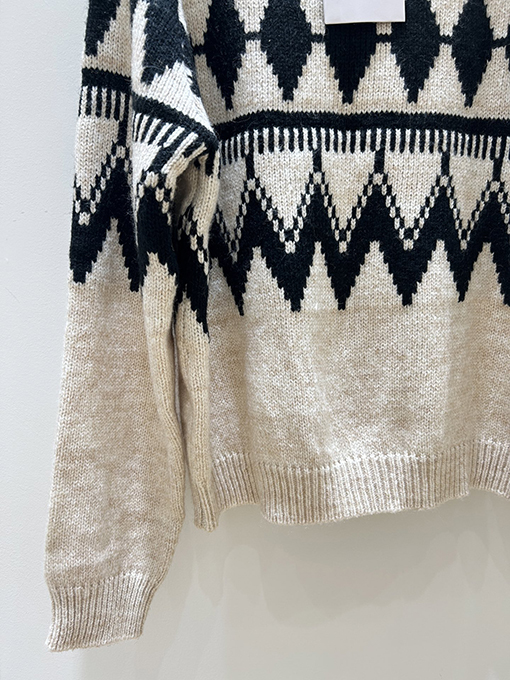 ディオールコピー ダイヤモンド柄ニットクルーネックセーター