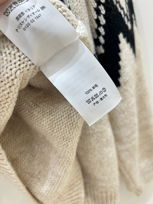 ディオールコピー ダイヤモンド柄ニットクルーネックセーター