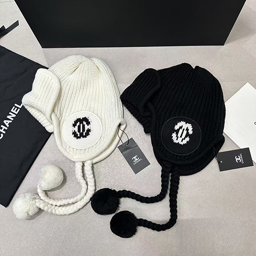 シャネル フレンチスタイルのエレガントでファッショナブルなニット帽