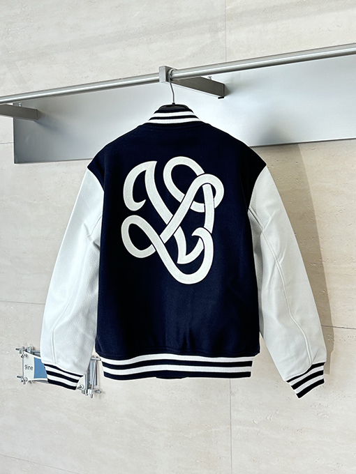 ルイヴィトン コンク刺繍パールボタンベ​​ースボールジャケット