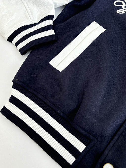 ルイヴィトン コンク刺繍パールボタンベ​​ースボールジャケット