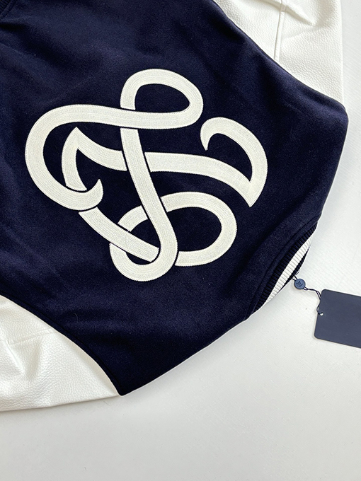 ルイヴィトン コンク刺繍パールボタンベ​​ースボールジャケット