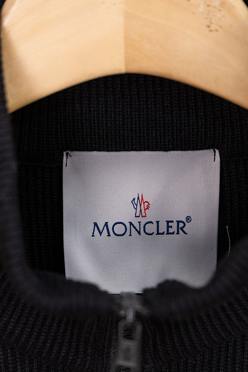 モンクレール Moncler ウールスリーブスタンドカラーニットダウンジャケット