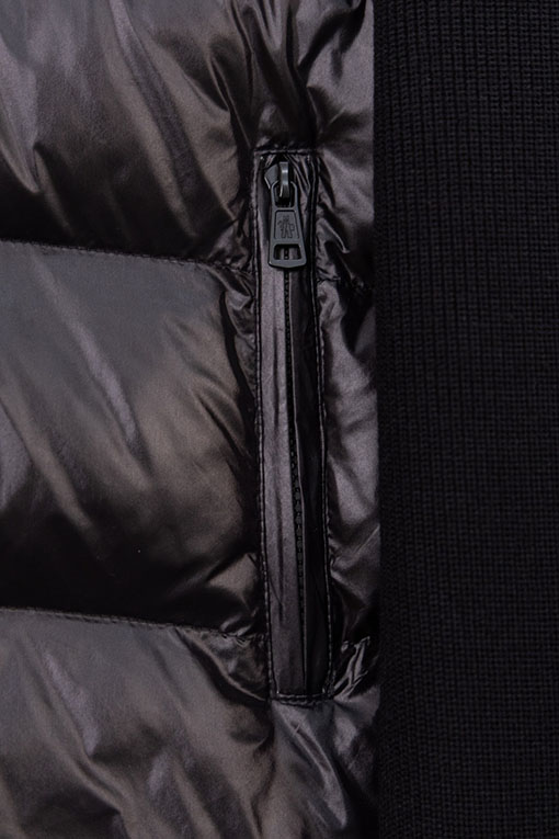 モンクレール Moncler ウールスリーブスタンドカラーニットダウンジャケット