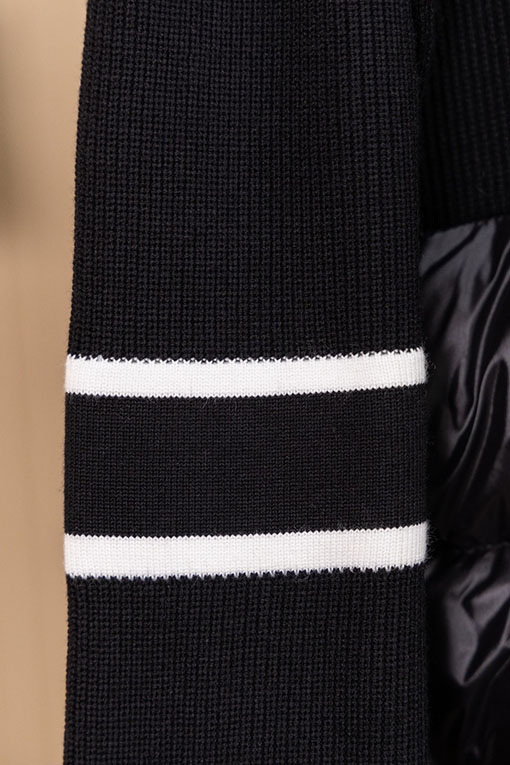 モンクレール Moncler ウールスリーブスタンドカラーニットダウンジャケット
