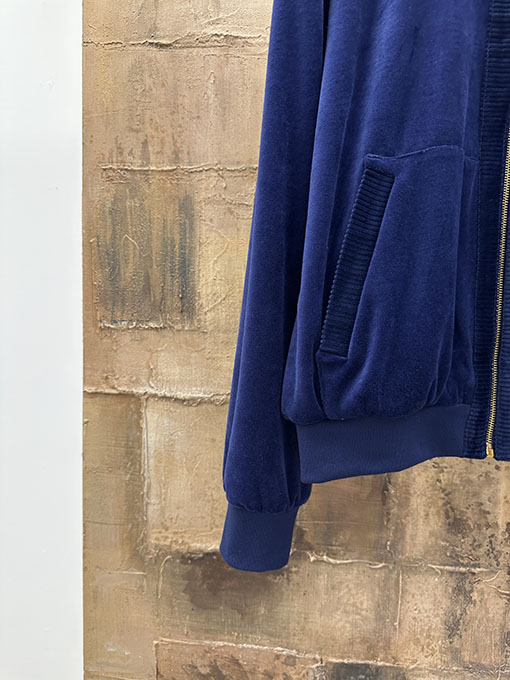 ルイヴィトン レザーロゴコーデュロイジップアップジャケット