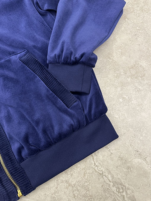 ルイヴィトン レザーロゴコーデュロイジップアップジャケット